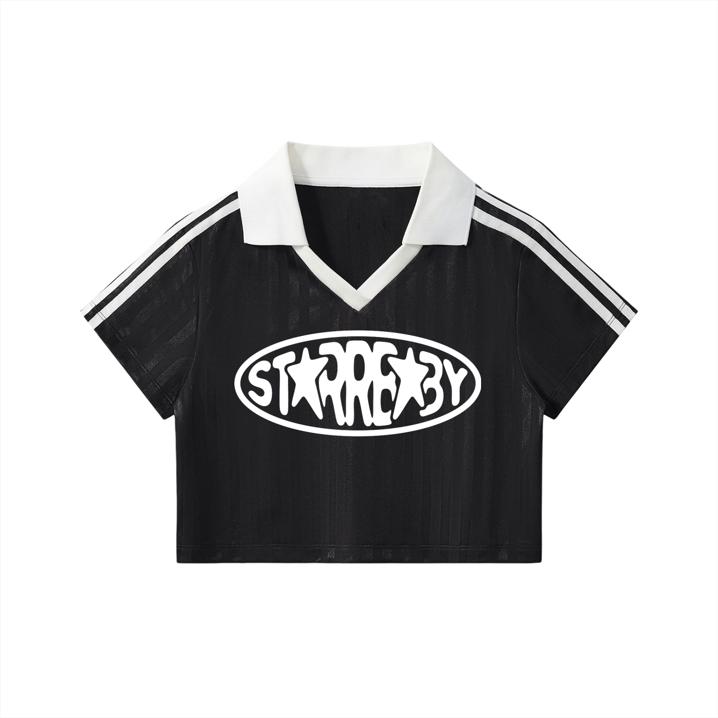 "THE KICKER" Striped Cropped Jersey